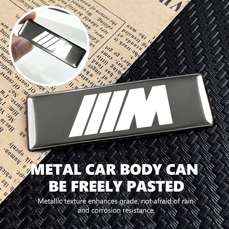Metal Car Emblem Logo Decorative Stickers Badge Decal Interior For BMW M Performance Alpina M3 M5 M6 X1 X3 X4 X5 G20
