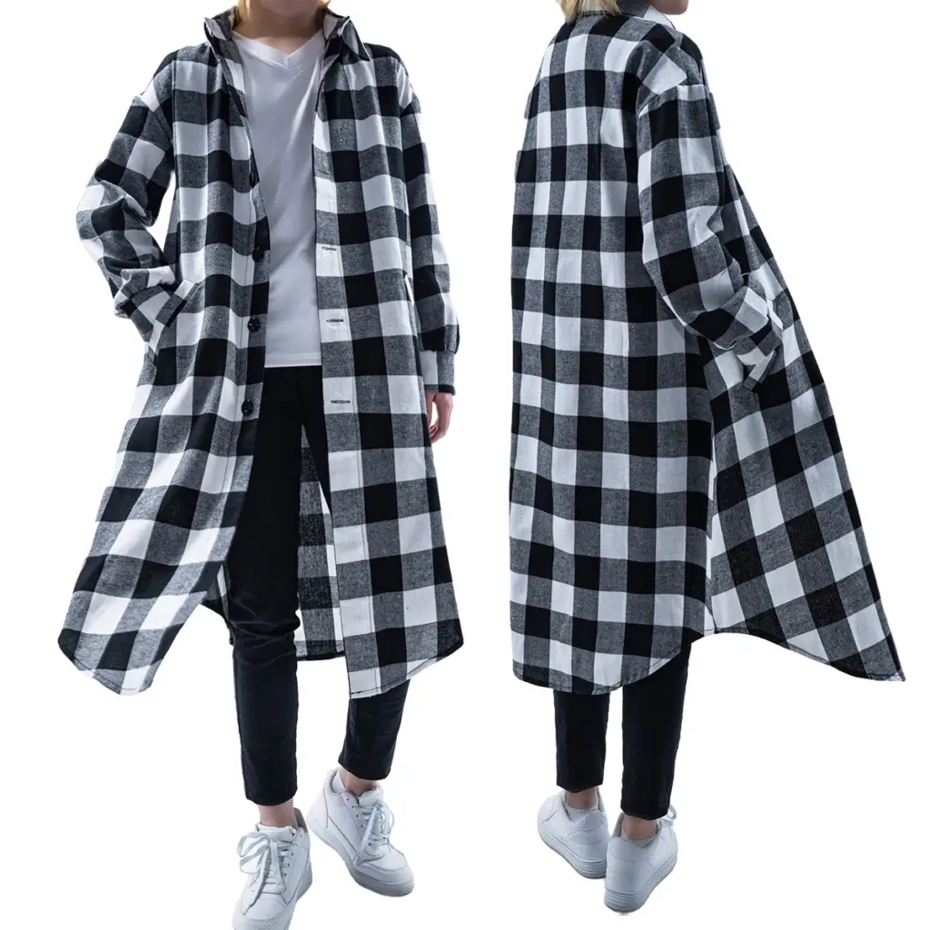 HOLOUN Tokyo Gang Anime Mikey Manjiro Sano Cosplay Costume Long Version Sleeves Plaid Shirt Daily Casual Wear Gift Cotton