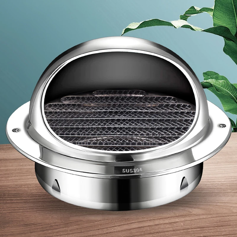 Stainless Steel Wall Ceiling Air Vent Ducting Ventilation Exhaust Grille Cover Outlet Heating Cooling Waterproof Vents Cap