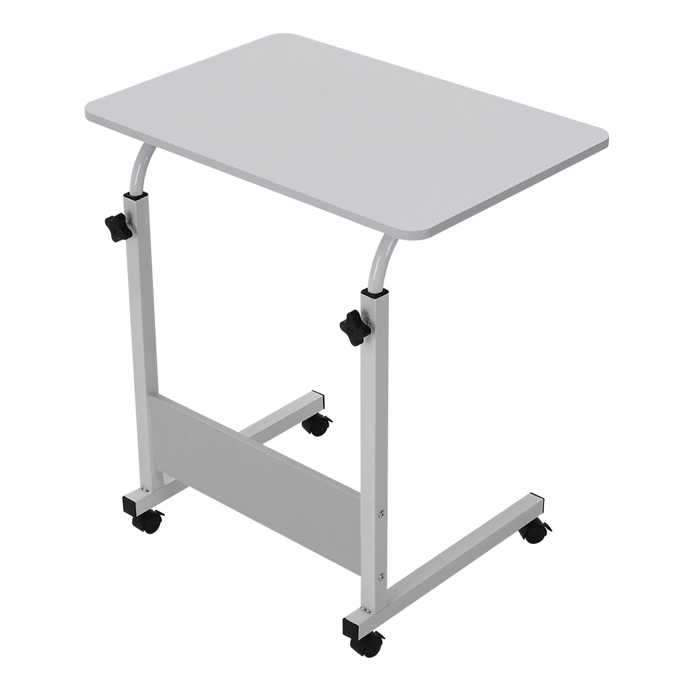 Height Adjustable Mobile Table Overbed Desk with Wheels Laptop Tray Stand,60cmWx 40cmDx 87cmH