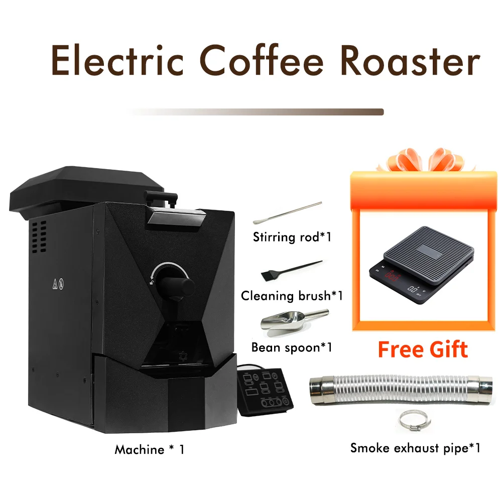 GZZT CBR Automatic Coffee Bean Roaster with 3 Baking Curv Commercial Roaster Electric Roasting Machine Grain Dryer 110V 220V