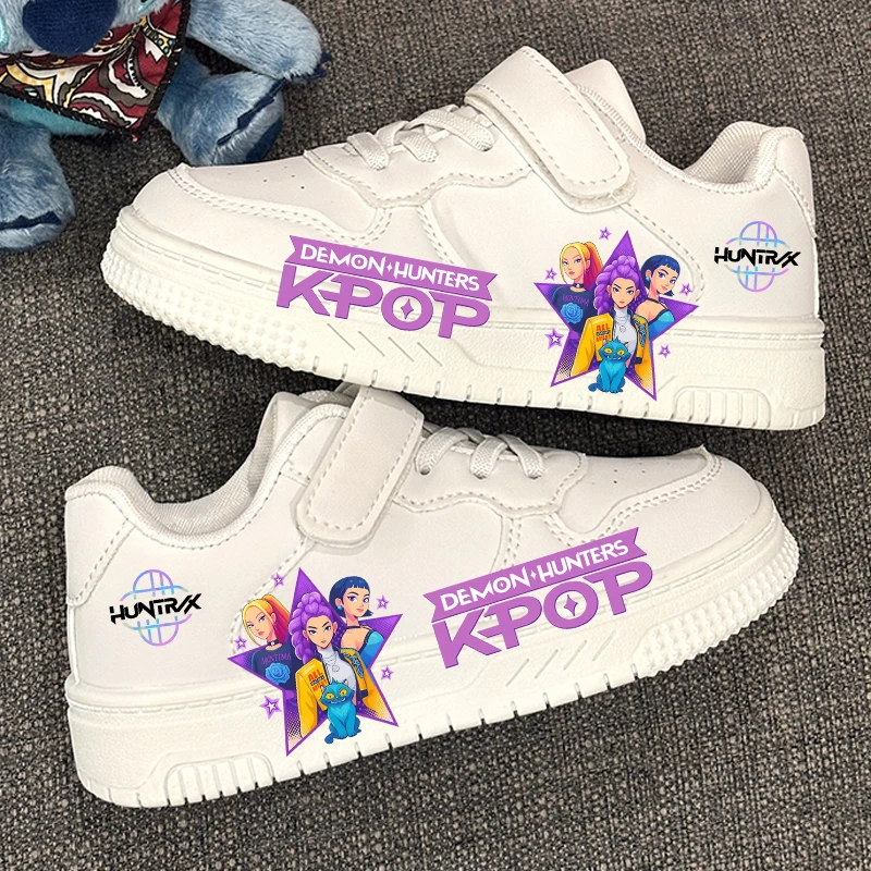 Children's Fashion Casual Shoes Kids Student New Design KPOP White Sport Shoes Boys Girls Anti-slip Outdoor Breathable Sneakers