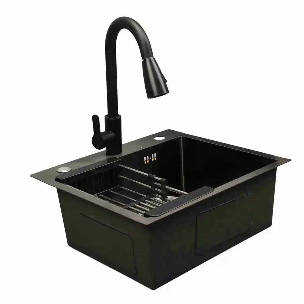Undermount Kitchen Sink Easy To Clean Technology Stainless Steel Washbasin Kitchen Sink with Faucet for Wash Vegetable