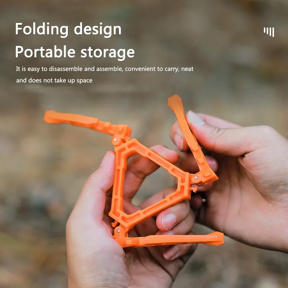 Universal Tripod Folding Canister Stand Nylon Gas Canister Stand Foldable Outdoor Gas Tank Bracket Camping Stove Bottle Stand