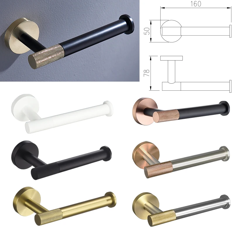 Bathroom Decorative Stainless Steel Tissue Paper Holder Wall Mounted Storage Organizer Kitchen Toilet Roll Paper Holder 7 Color