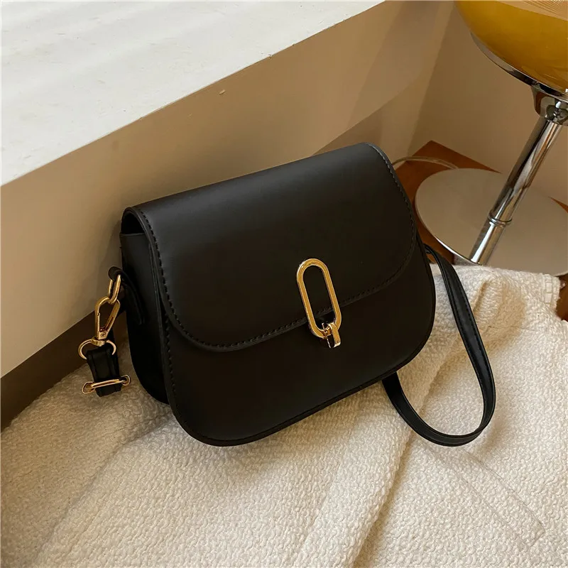 Ele Faionable Women's Saddle Bag 202 Trendy mat oulder Crossbody Bag PU Leather Soft Surface Pure Color Moder...