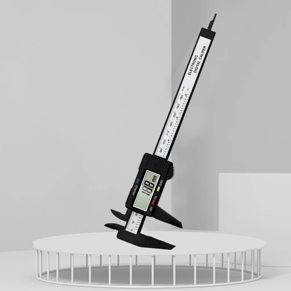 Multipurpose Vernier Caliper Digital High-strength Plastics 4 Measuring Functions 0.1mm Accuracy for Auto Machinery