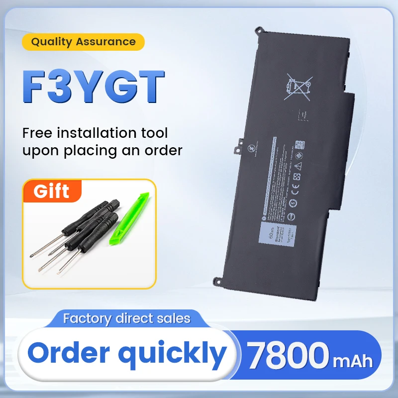 SOMI F3YGT for Dell Battery Latitude 7480 12 13 7000 7280 7290 E7280 E7290 E7380 E7390 7000 7380 7390 7480 7490 2X39G 4.9 3