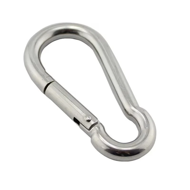 Carabiner Hook Marine Stainless Steel 50mm 60mm 70mm 80mm Length Large Heavy Duty Stainles Carabiner