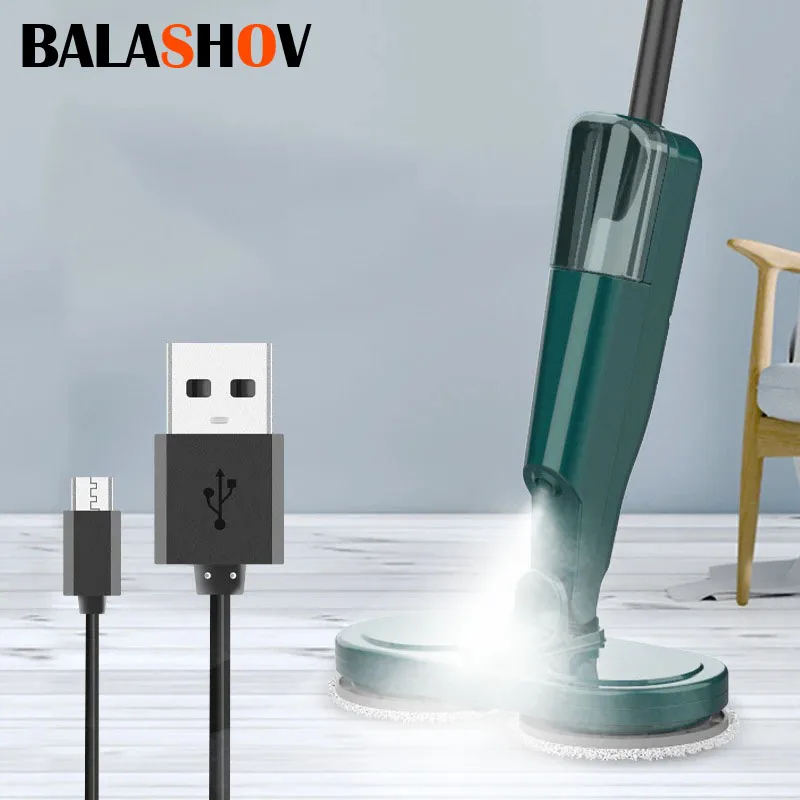 Electric Spin Mop Cleaner Machine 2 in 1 Wet & Dry Dual Use Wireless Home Cleaner Car Glass Ceiling Door Windows Floor Cleaning