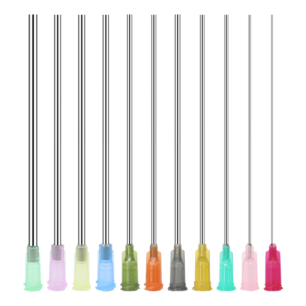 20pcs 100mm Dispensing Needle Glue Needle 4 Inch Stainless Steel Glue Needle for Filling E-liquid, Ink and Syringe
