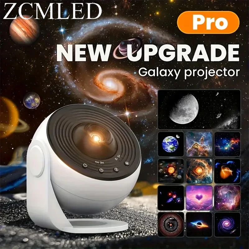 Pro Night Light Galaxy Projector Starry Sky Projector 360° Rotate Planetarium Lamp For Kids Bedroom Valentines Day Wedding Deco
