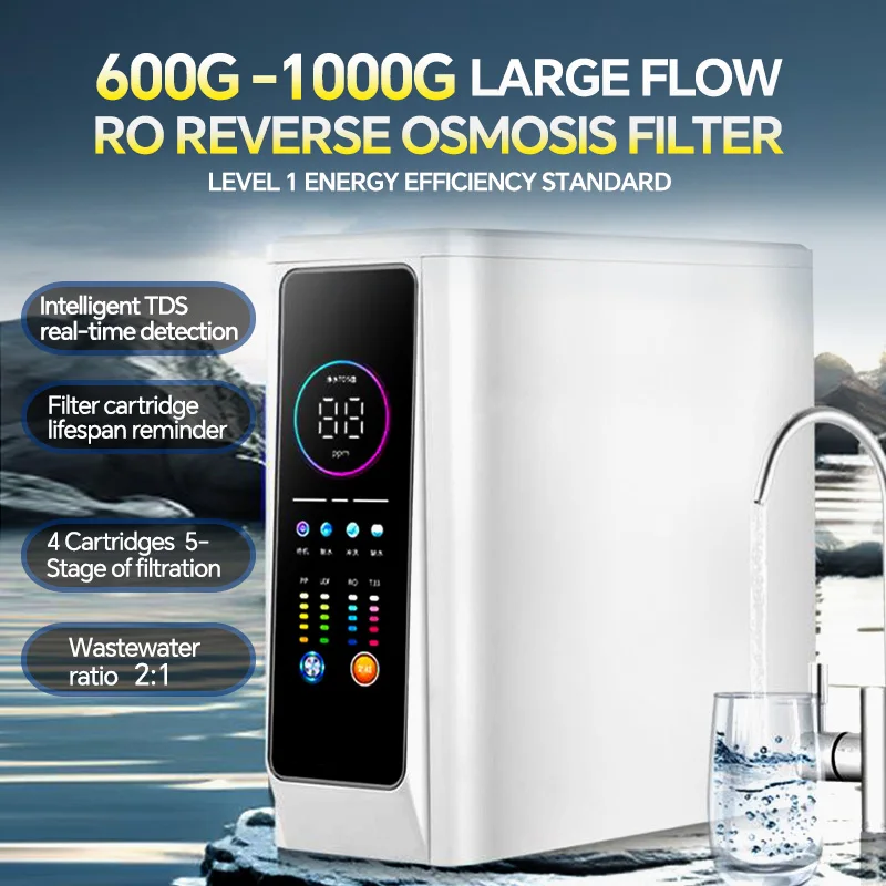 BROVA RO water purifier, household direct drinking machine, kitchen tap water reverse osmosis filtration 2024 new Pro600-1000G