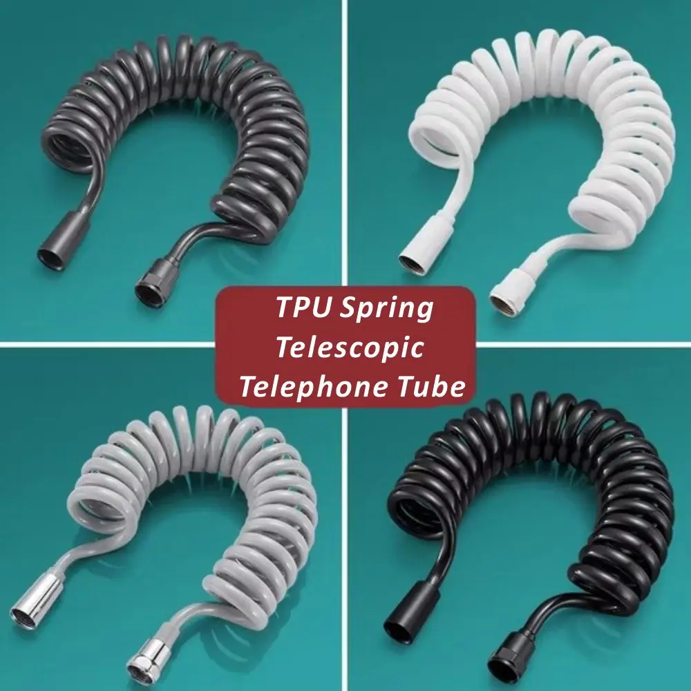 1.5/2/3/5M Spring Shower Hose Meters Water Plumbing Hose Plastic Bathroom Water Toilet Bidet Sprayer Telephone Line soft Hoses