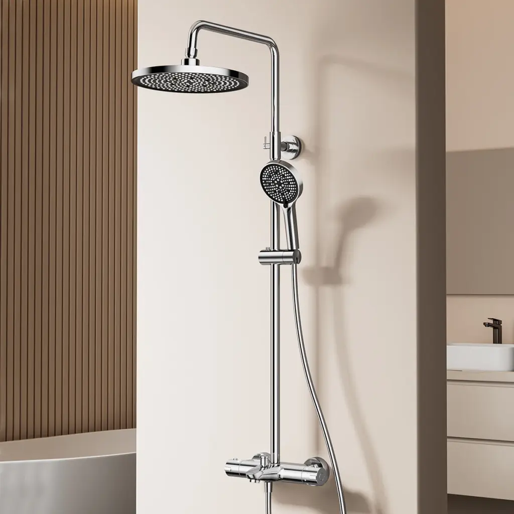 【Local Stock】Brass 3 Mode Bathroom Thermostatic Shower Set Bathtub Faucet Shower System Hot Cold Mixer Valve Shower Full Set