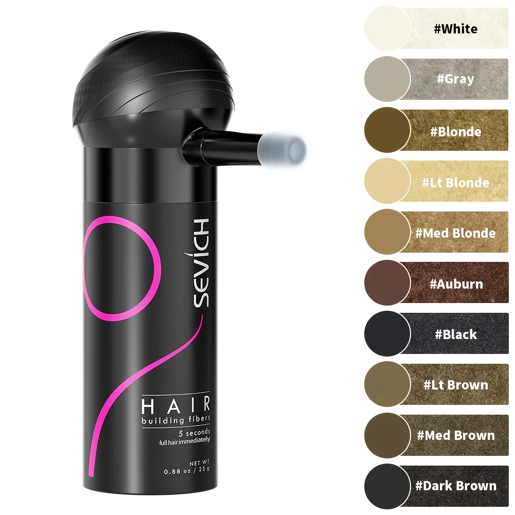 SEVICH Hair Building Fiber Set Cover Sparse Hair Or Bald Spots Hair Loss Regrowth Treatment Keratin Hair Fiber Powder Applicator