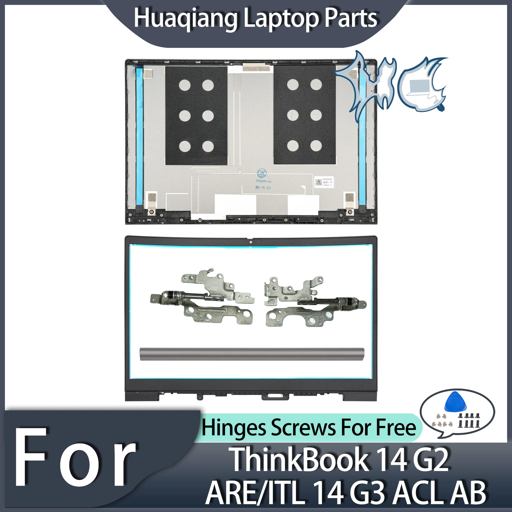 New Case For ThinkBook 14 G2 ARE/ITL 14 G3 ACL 14 G4 IAP 14 G5 LCD Back Cover Bezel Hinges Cover Laptop Parts top lid