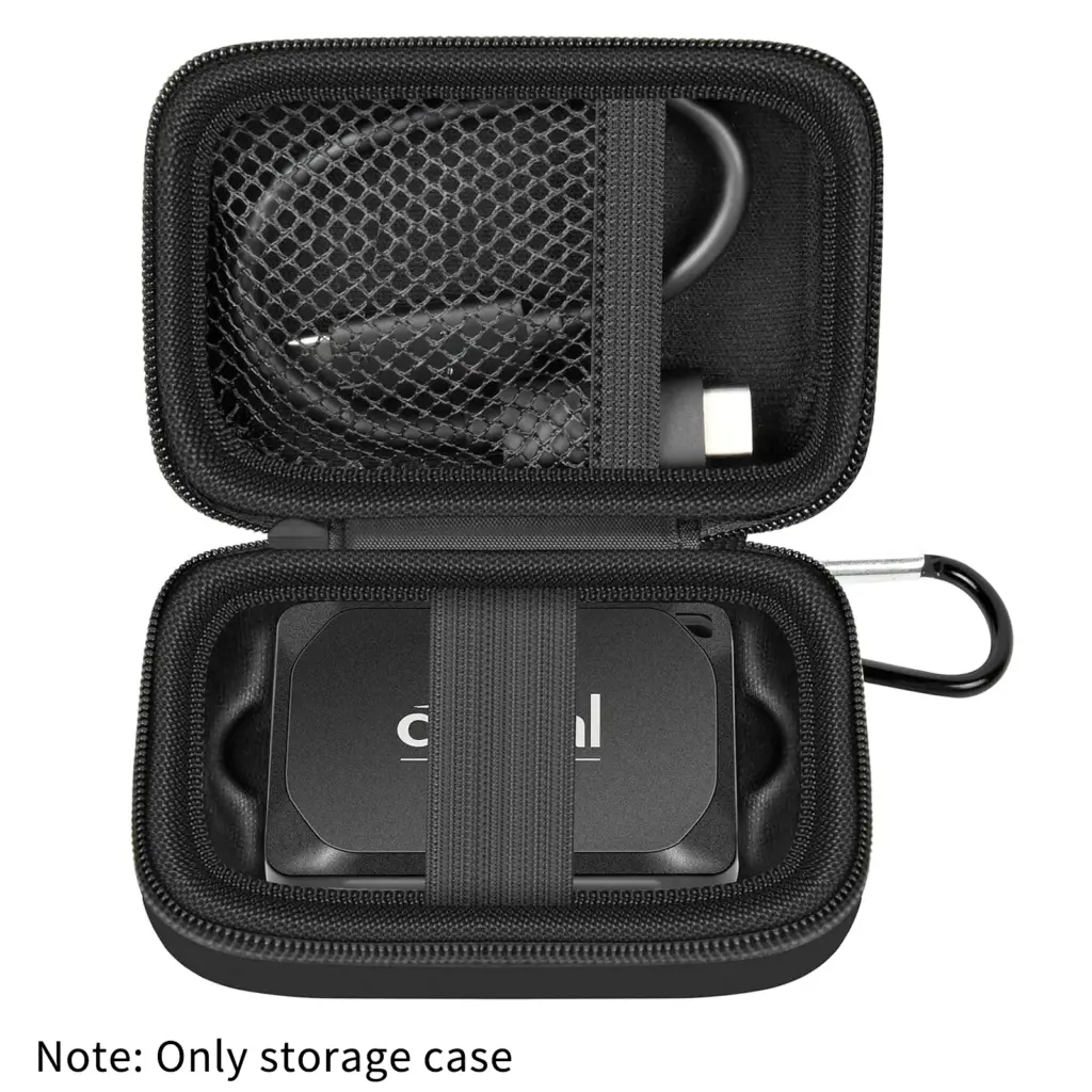 Carrying Case Compatible with Crucial X10/ X9 Pro 4TB/ 2TB/ 1TB Portable SSD, External Solid State Drive Hard Storage Holder Bag
