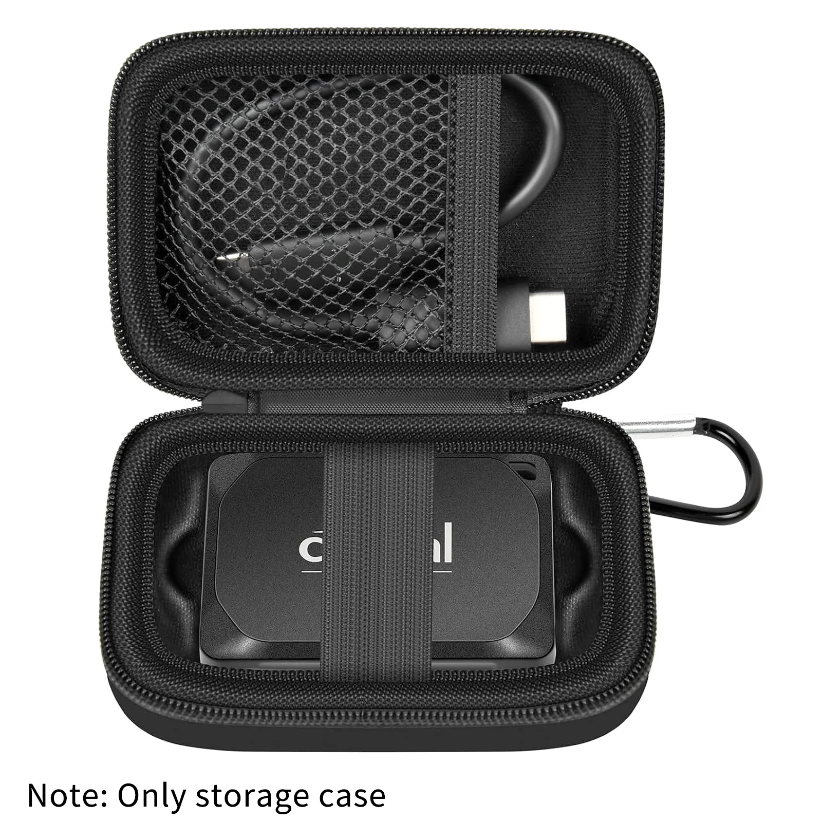 Carrying Case Compatible with Crucial X10/ X9 Pro 4TB/ 2TB/ 1TB Portable SSD, External Solid State Drive Hard Storage Holder Bag