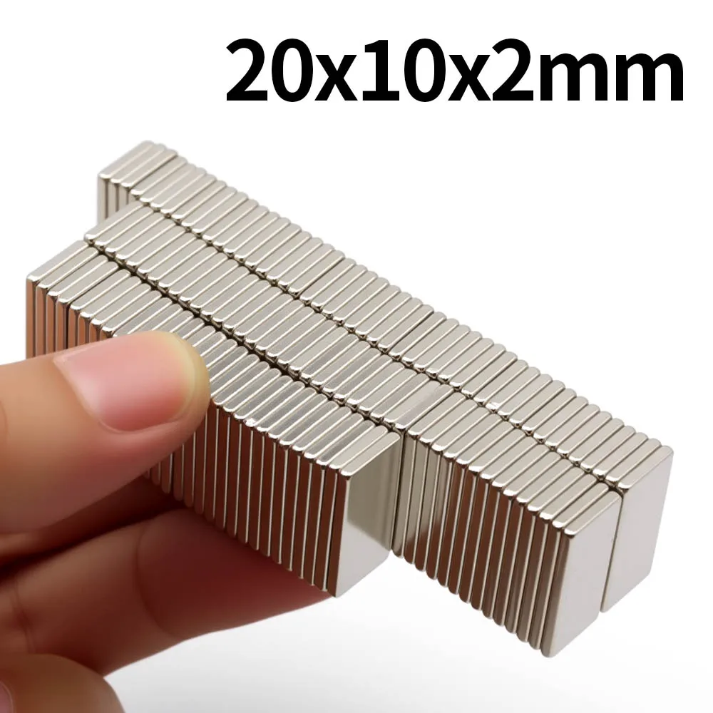 20x10x2mm Super Strong Neodymium Magnet N35 NdfeB Permanent Magnetic imanes Block Powerful Magnets Refrigerator Magnet