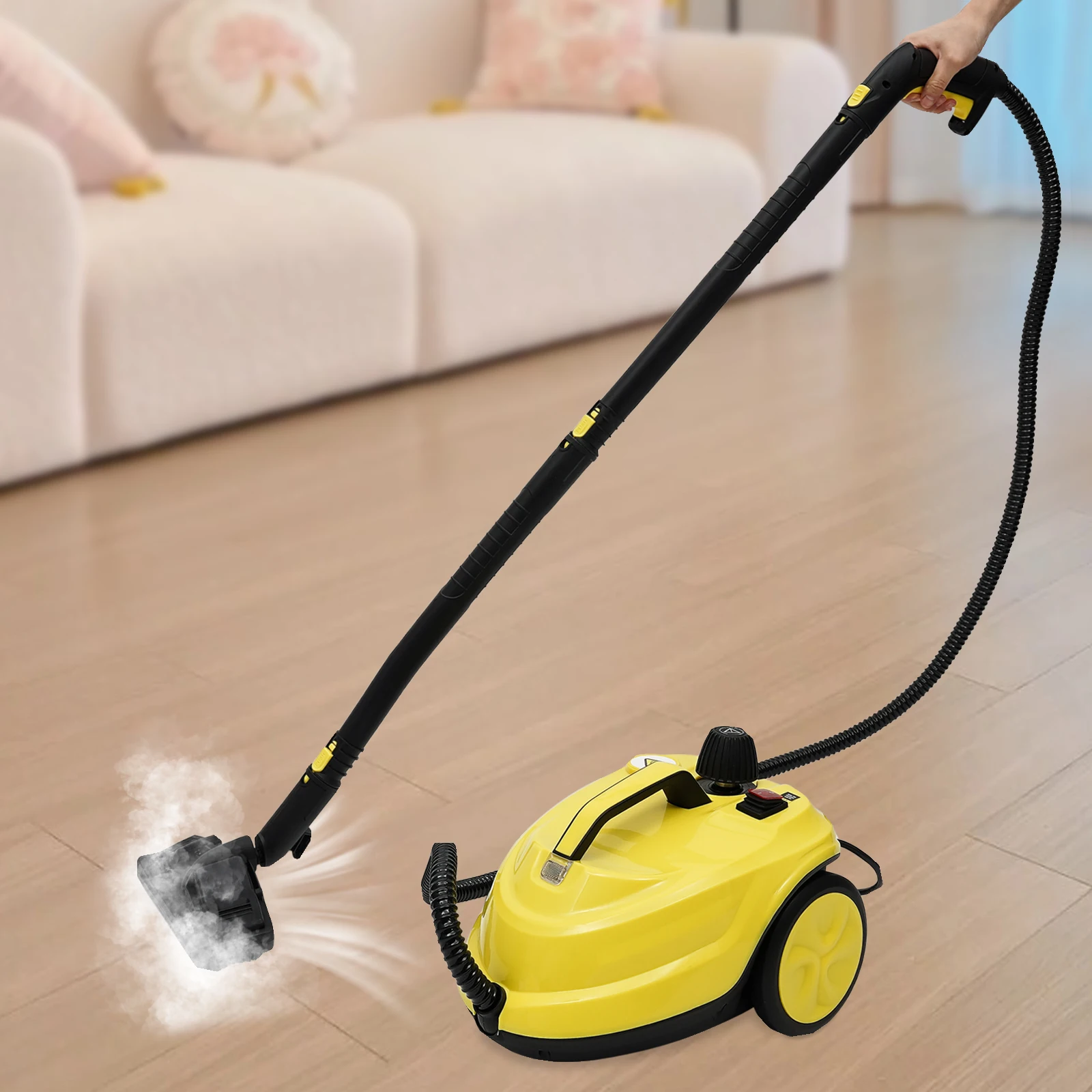 2000W High Pressure Steam Cleaner Machine Household 1.8L Tank with 5Bar Pressure for Kitchen Car Home Cleaning