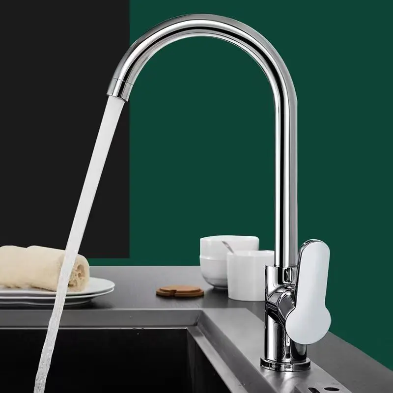 Household Splash-proof Boosting Hot And Cold Faucet Kitchen Faucet Hot And Cold Vegetable Wash Basin Dishwashing Pool Sink