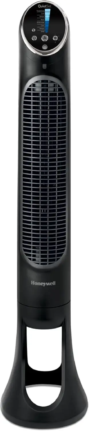 Quiet Whole Room Oscillating Tower Fan with Remote Control, Black - HYF290B
