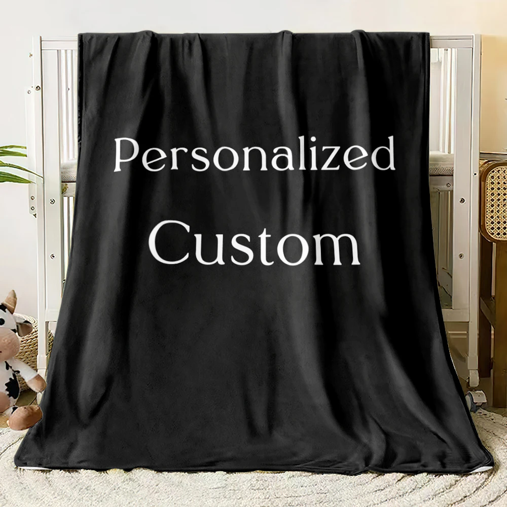 Custom Digital thin Flannel Fleece Blanket, Personalized with Various Images, Gift for Girls, Boys, Adults, Travel - Warm Throw