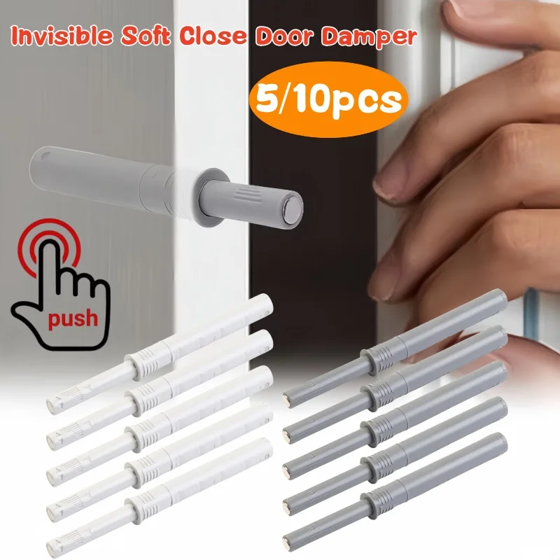 5/10PCS Damper Buffer Soft Quiet Close Invisible Kitchen Cabinet Door Stop Drawer Buffers Closet Door Damper Furniture Fittings