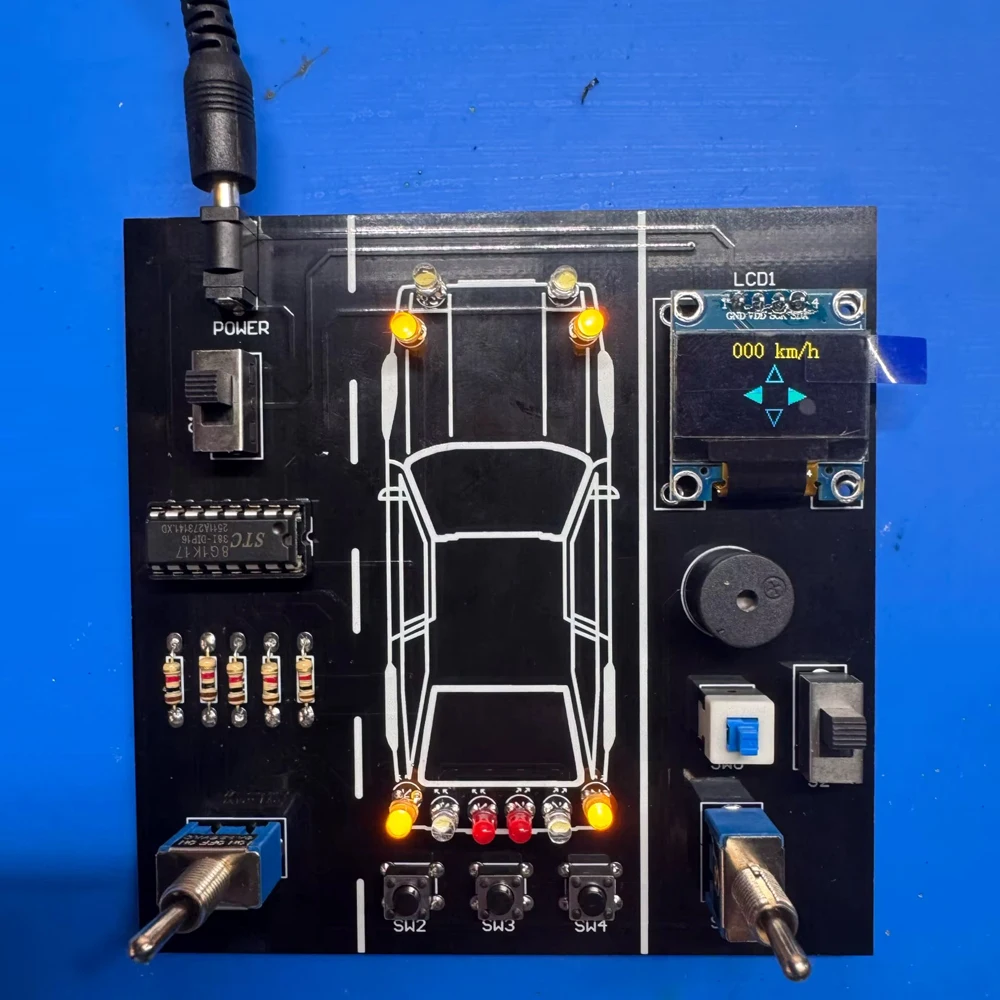 DIY Soldering Practice Kit Car Driving Simulator Electronic Project for Students Welding Practice with DIY Parts