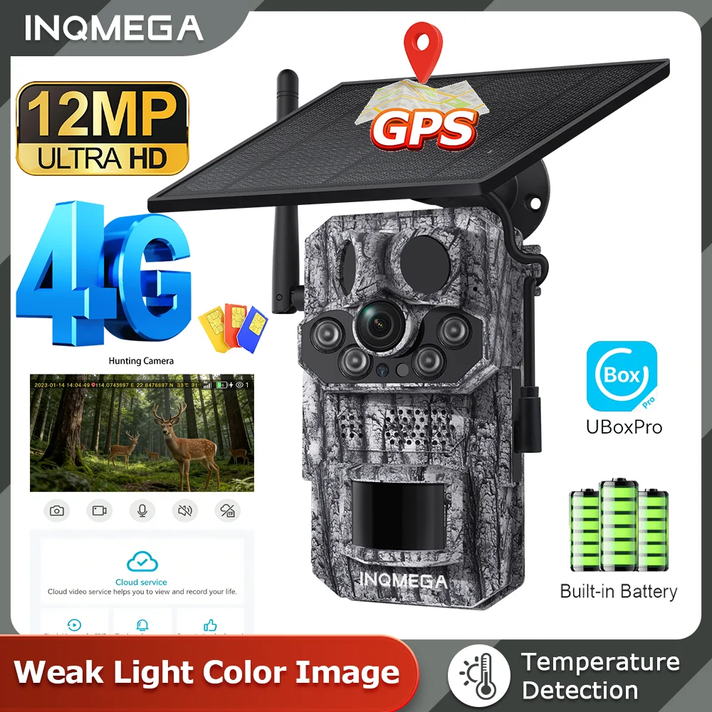4G Trail Camera HD Video 12MP Images PIR Super-Fast Reflex Trigger Night Vision Wildlife Camera with APP Infrared Camera