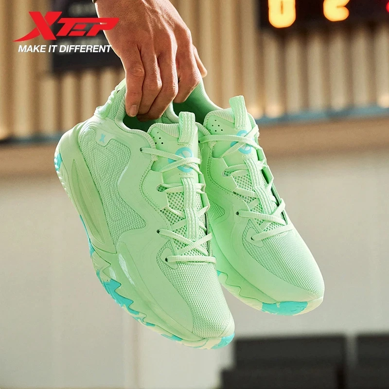 Xtep Men's Basketball Shoes 2025 Spring Shock-absorbing Non-slip Wear-resistant Lightweight Practical Sport Shoes 875119120001