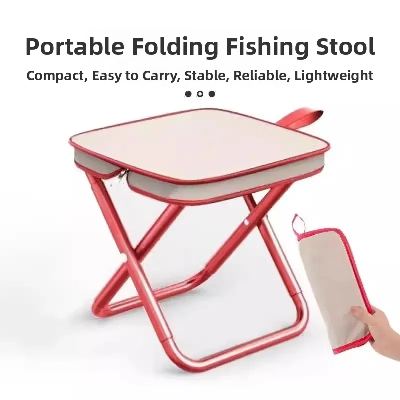 Portable Folding Outdoor Chair Handbag Sle Fitn Cam Picnic Fiing Stool ket Storage Leisure Furniture Iron Material