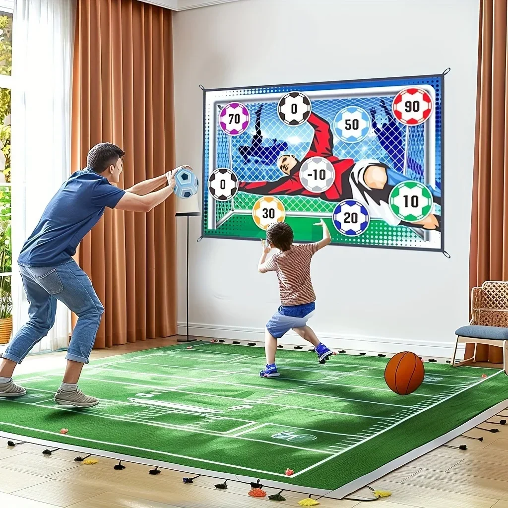 Soccer Game Mat With Adhesive Balls Soccer Toys Football Table Gift Children Football Training Carpet Kids Football Game Gifts