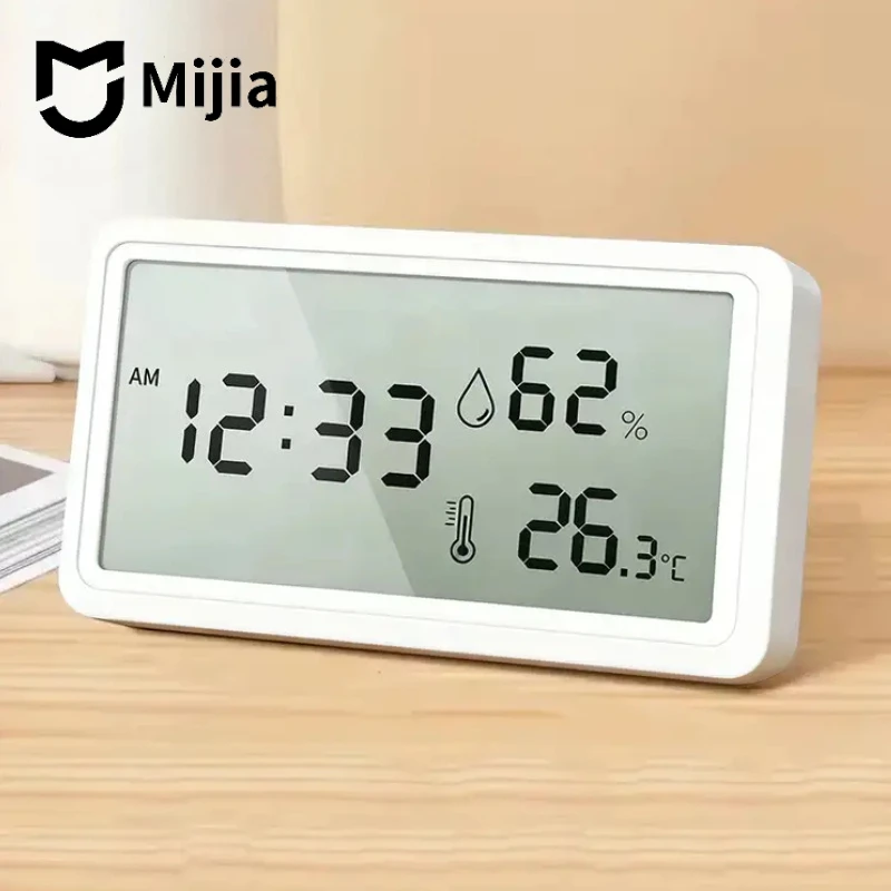 Mijia Electronic Thermometer Hygrometer Weather Station for Home Indoor High Precision with Table Clock Temperature Controller