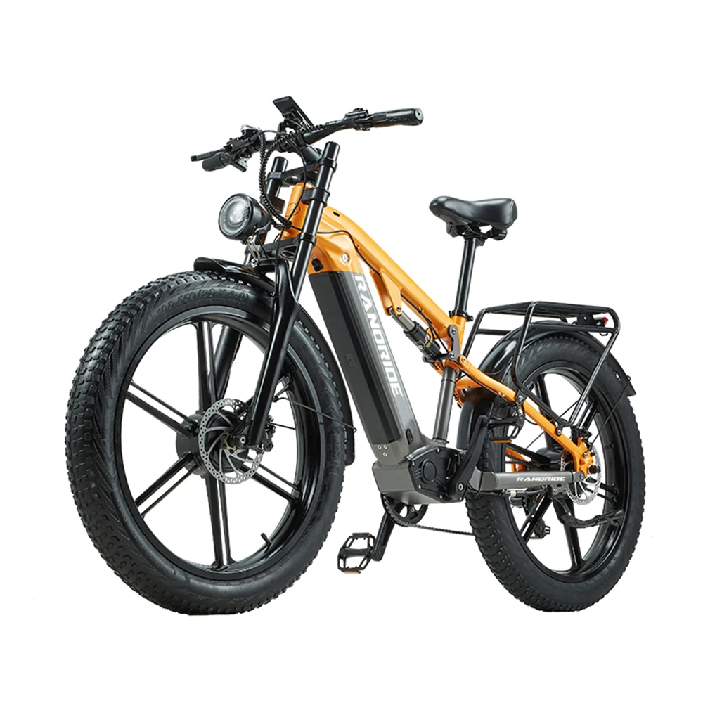 RANDRIDE YX80 Electric Bike, Dual Motor 2000W, Speed 45km/h, Suspended Aluminum Frame, Hydraulic Brakes