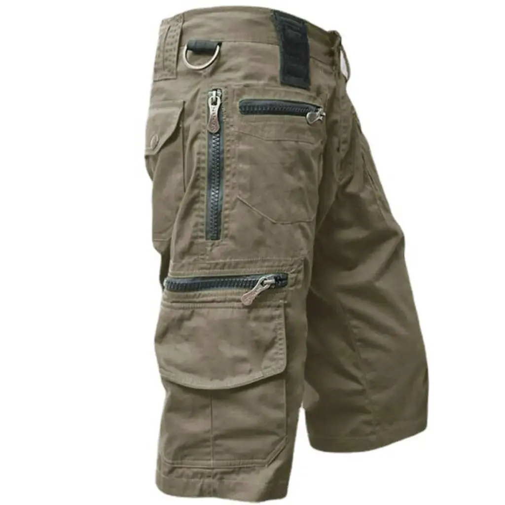 Summer Waterproof Quick Dry Multi-pocket Shorts Men Cargo Shorts Tactical Short Pants Men's Outdoor Clothes Hunting Fishing
