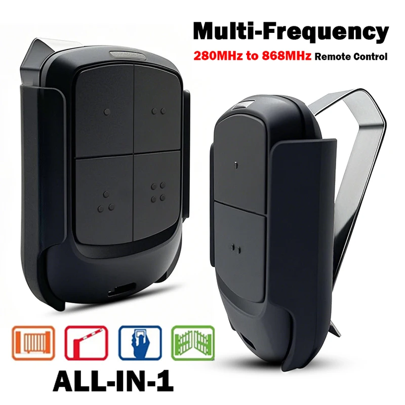 280MHz-868MHz Garage Door Opener Multi-Frequency Remote Duplicator Code Grabber Clone Multi-brand Electric Gate Barrier Keychain