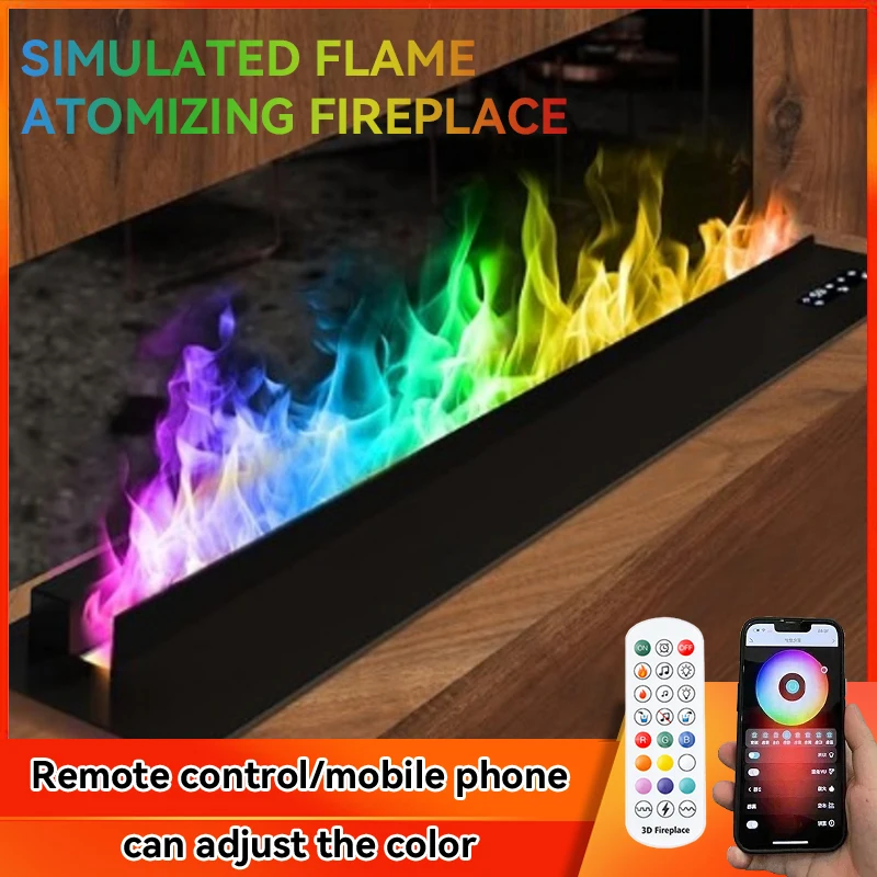 New Water Electric Fireplace Mist Fireplace Embedded Realistic Mist Flame Remote Control APP Interior Decoration Steam Fireplace
