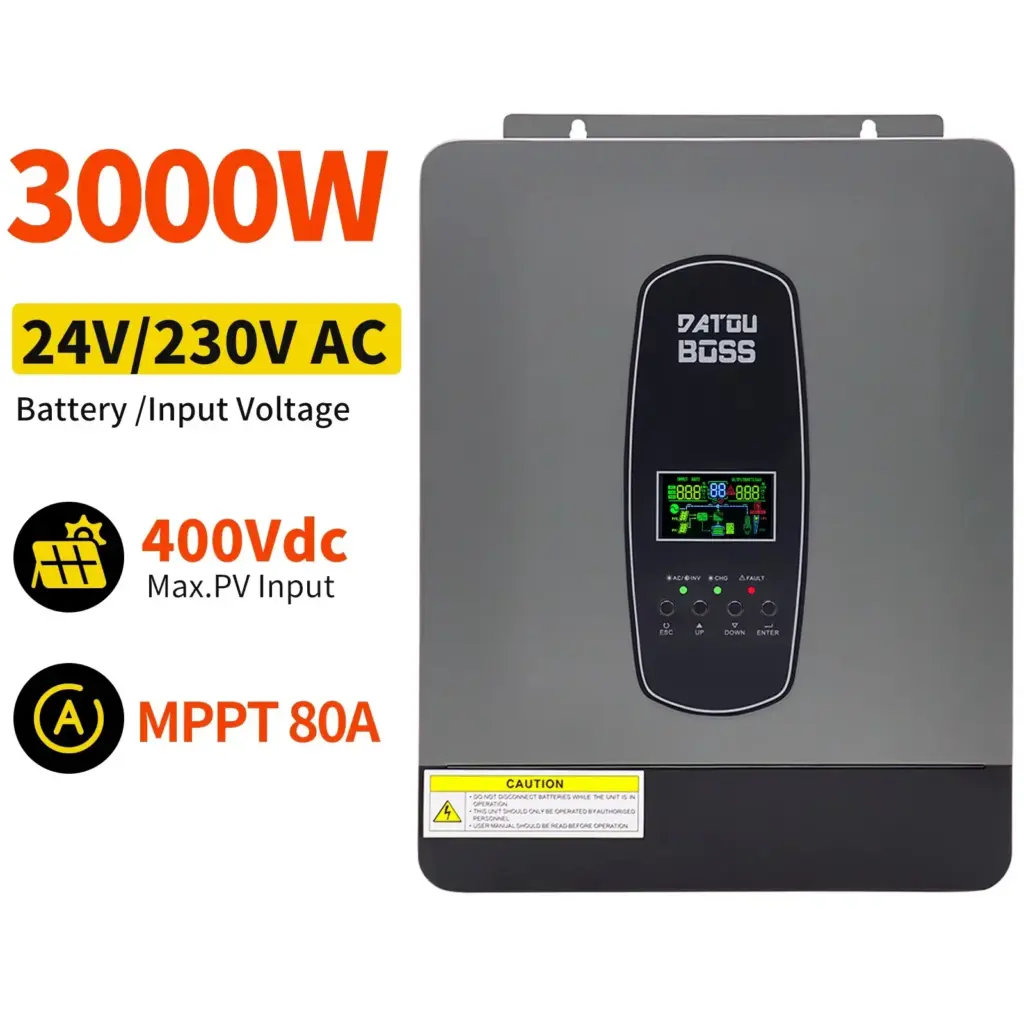 3KW 6.2KW Hybrid Solar Inverter 24V 48V 230V Pure Sine Wave Inverter with MPPT Solar Charger Controller inversor solar hÃbrido