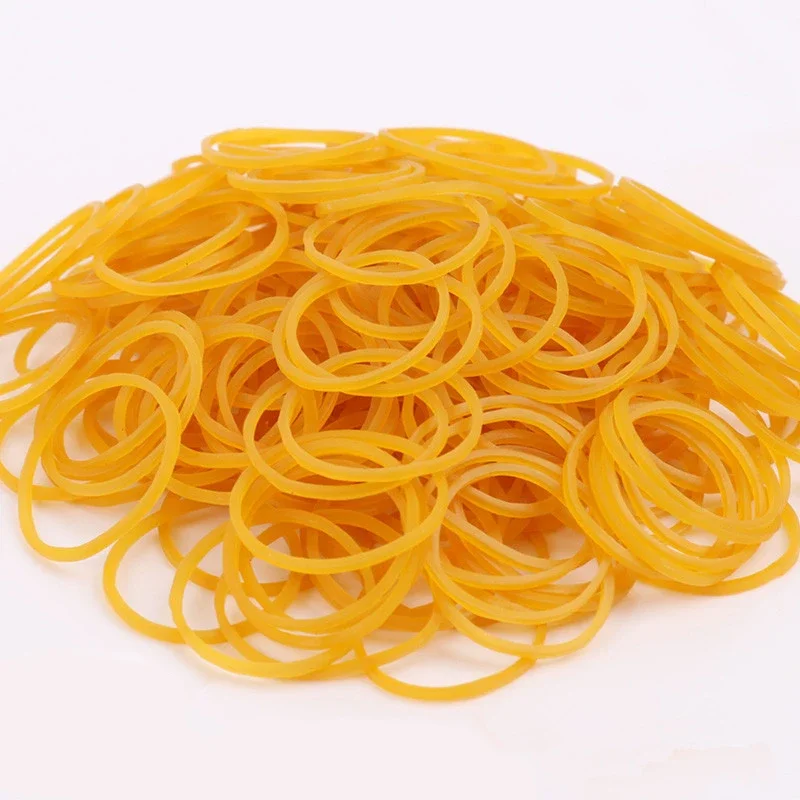 100/300/666 Pieces High-elasticity Durable and High-temperature Resistant Yellow Rubber Band Industrial Toys