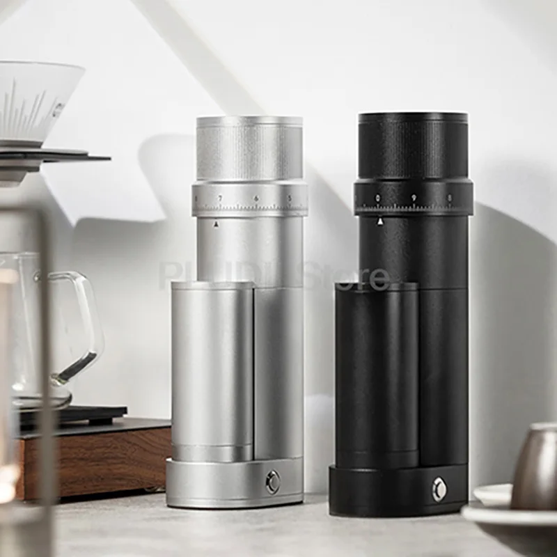 220V Electric Coffee Bean Grinder Home 100W Small Hand Drip Automatic Grinding Machine Quiet Grinding Aluminum Body CNC Cutter