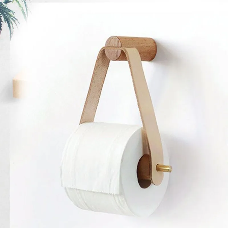 1pc Add a Touch of Rustic Charm to Your Bathroom with This Wooden Vintage Toilet Paper Roll Holder