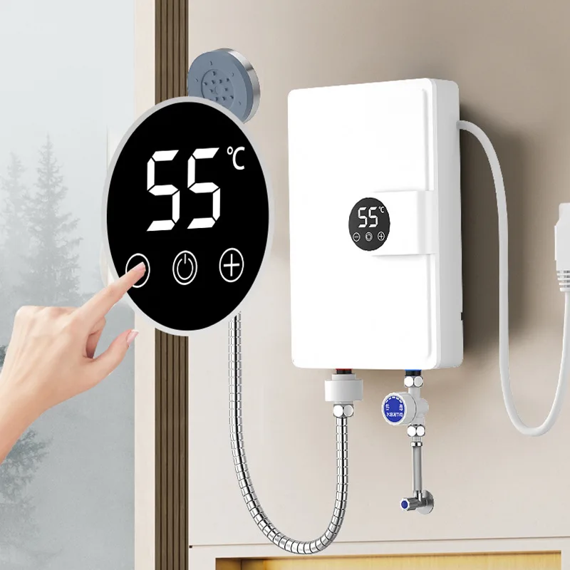 Smart Inverter Electric Water Heater Instant Water Heater Fast Heating Shower Instant Heating Water Heater LED Touch Controls