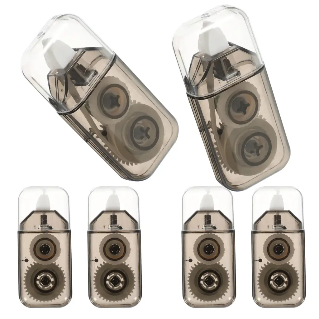 6Pcs White Correction Tape for Students Portable Adhesive Correction Tape Soft Easy-Apply Office School Supplies Dual Gear