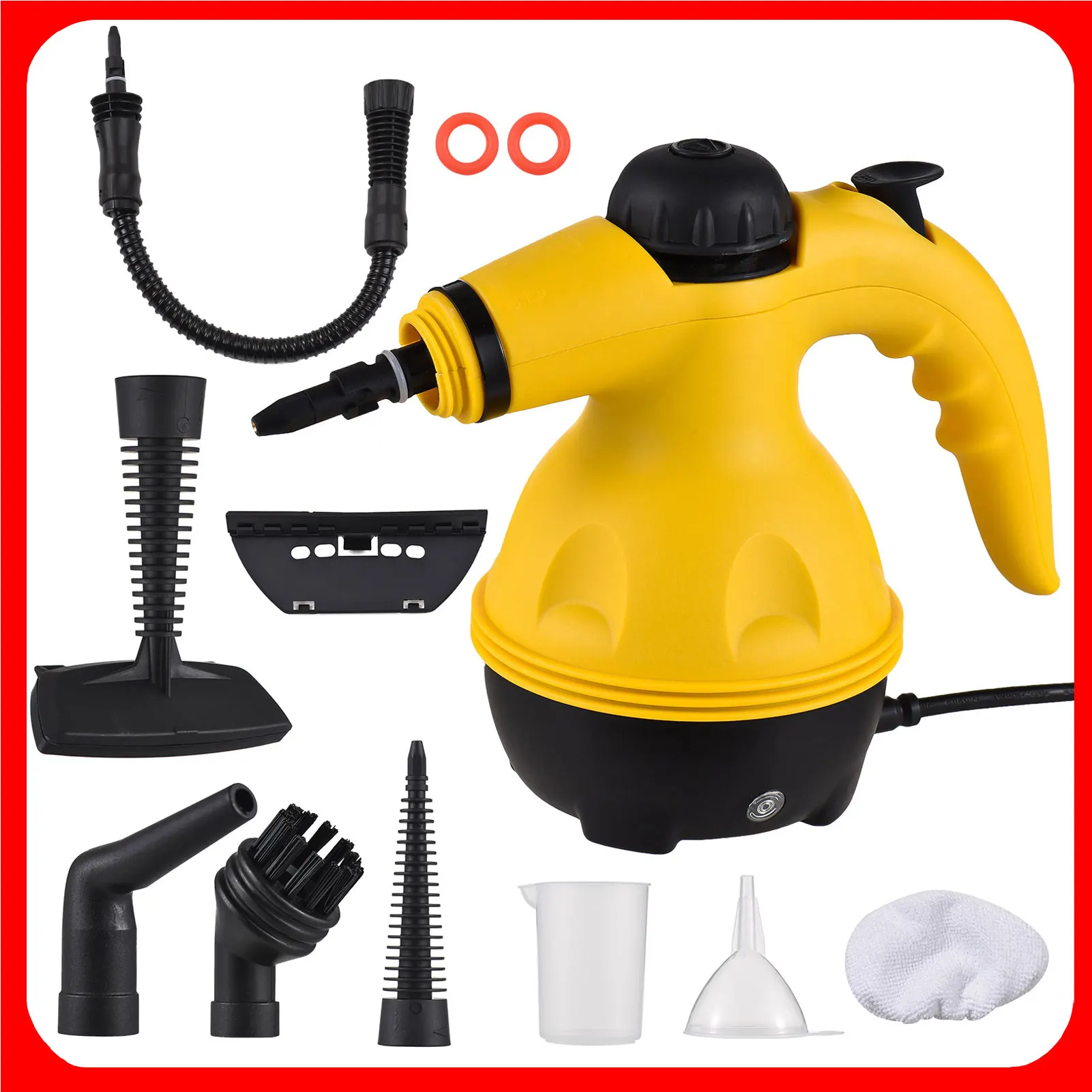 Steam cleaner 1050 W, usable after 1 to 2 minutes of preheating, suitable for kitchen, bathroom, sofa,