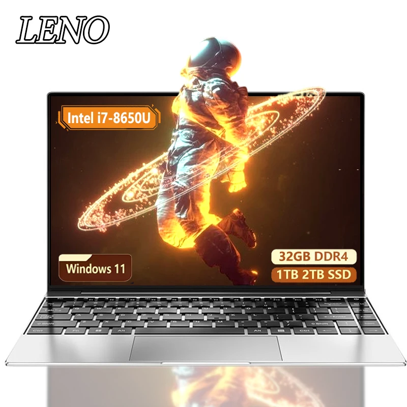 14.1" HD Laptop Intel i7-8650U 32GB RAM 512GB 2TB SSD 5000mAh Battery Windows 11 Pro WiFi 6 Ultra Thin Business Gaming Notebook