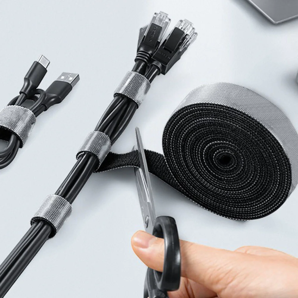 1/5M Tearable Ties Cable Management Wire Protector Cable Organizer Winder For Phone Mouse Earphone Cable Holder Cord Protection