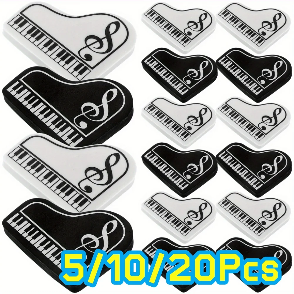 5/10/20pcs Musical Piano Notes Rubber Pencil Eraser for Students School Supplies