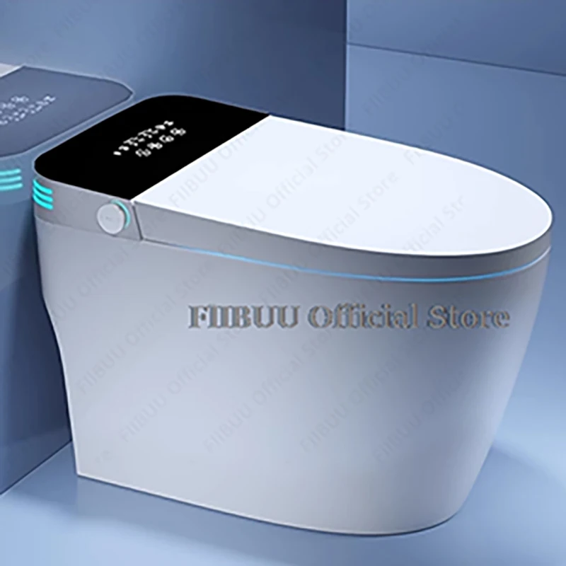 Luxury Smart Toilet Built In Water Tank Toilet Heated Seat Elongated Toilet Blackout Food flush Night Light Built-in Bidet Seat